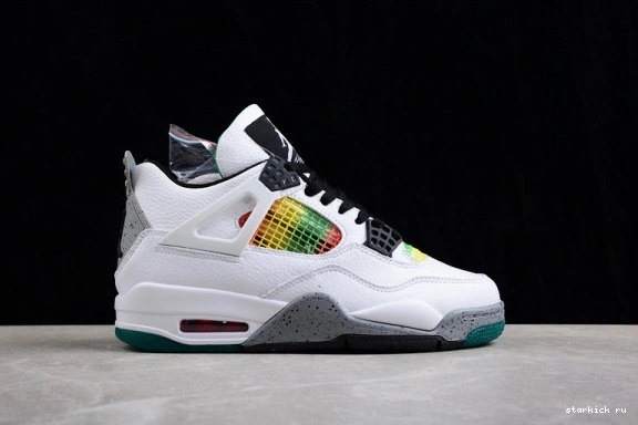 Lucid Retro AQ9129-100 Jordan Rasta Green 4 AQ9129-100 1128